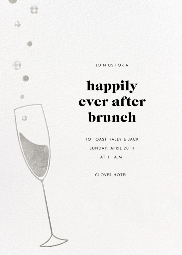 Champagne Flute - Wedding Brunch Invitation by Paperless Post