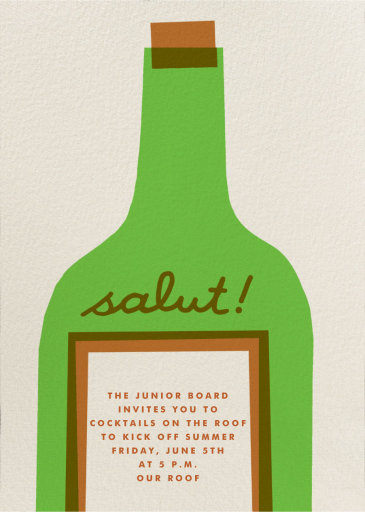 Wine Salut - Cocktail Party Invitation by The Indigo Bunting