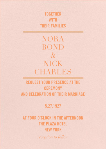 Typographic II - Invite - Wedding Invitation by kate spade new york