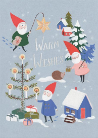 Gnome for the Holidays (Kelsey Garrity Riley) - Christmas Card by Red Cap Cards