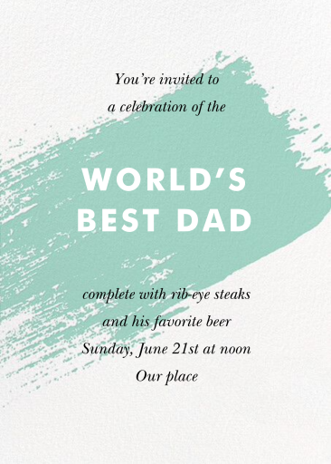 Modern Brushstroke - Invitación para el Día del Padre de Paperless Post