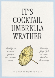 Cocktail Umbrella - Summer Party Invitation by Martha Stewart