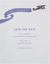 Biplane - Save the Date by Paperless Post
