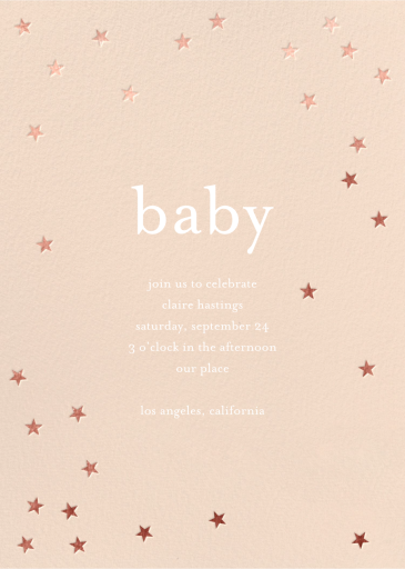 Scattered Stars - Baby Shower Invitation by Sugar Paper