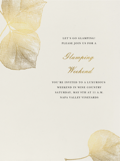 Aspen Leaves - Glamping Invitation by Paperless Post