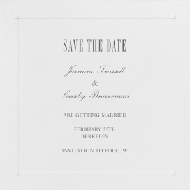 Square Embossed Corners - Save the Date by Paperless Post