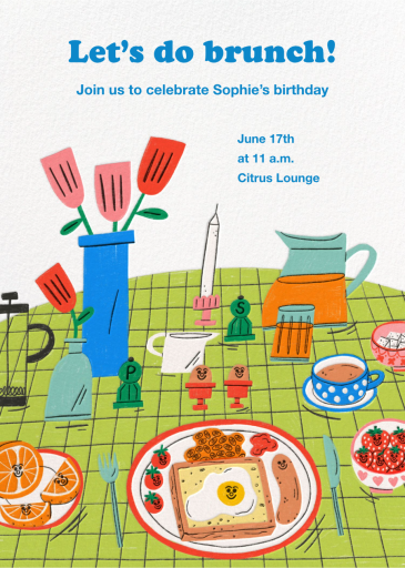 Bright Breakfast - Invitation by Tess Smith-Roberts