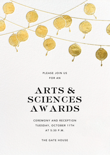 Golden String Lanterns - Invitation by Paperless Post