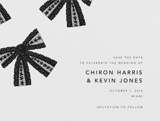 Tie the Knot (Save the Date) by Oscar de la Renta