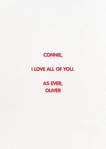 Olive You Lots - Greeting Card by Hartland Cards - Back