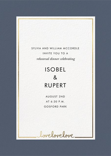 Thirds a Charm - Rehearsal Dinner Invitation by kate spade new york