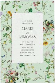 Celestial Flowers - Bachelorette Party Invitation by Stephanie Fishwick