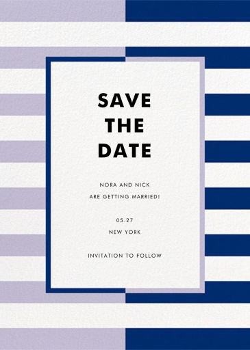 Colorblocked Stripes - Save the Date by kate spade new york