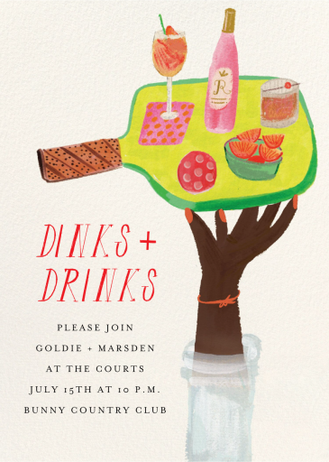 Courtside Drinks - Summer Party Invitation by Mr. Boddington's Studio