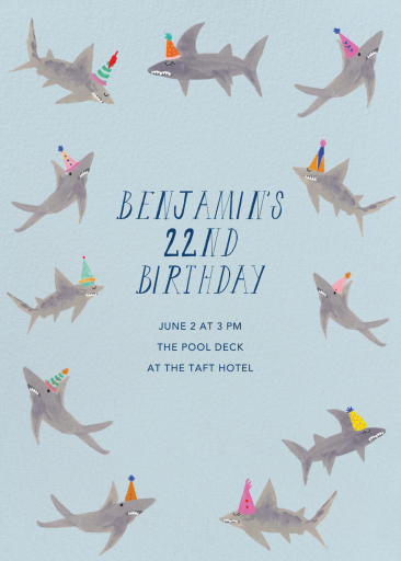 Just a Bite, I'm Stuffed - Birthday Invitation by Mr. Boddington's Studio