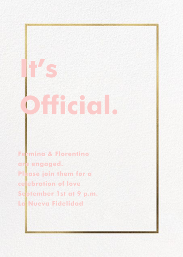 Fillet - Engagement Party Invitation by Paperless Post