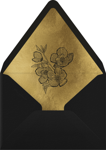 Gothic Gold Skull Halloween Invitation Envelope