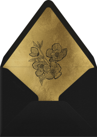 Gothic Gold Skull Halloween Invitation Envelope