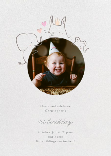 Sneak Peek - First Birthday Invitation by Little Cube