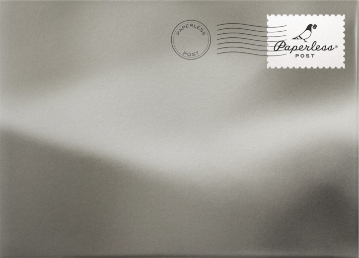 Swirl Winter Trees Holiday Card Envelope