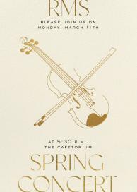 Performance - Violin - Recital Invitation by Paperless Post