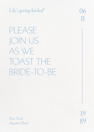 Linear Time - Bridal Shower Invitation by Paperless Post