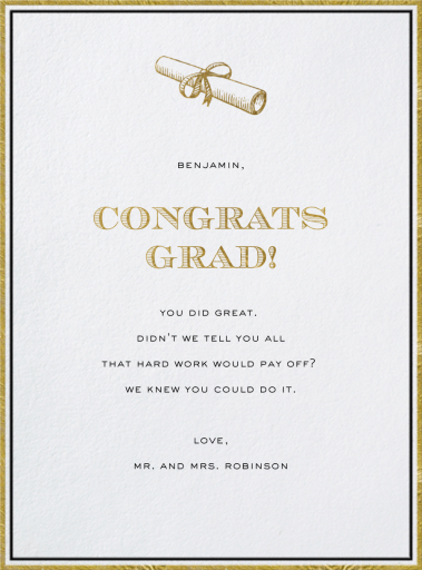 Pall Mall - Graduation Card by Paperless Post