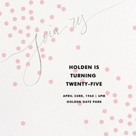 Join Us (Dots) - Birthday Invitation by Linda and Harriett