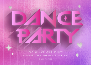 Synthwave - Invitación de cumpleaños de Cheree Berry Paper & Design