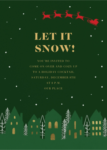 Hoofs over Roofs - Winter Party Invitation by Paperless Post