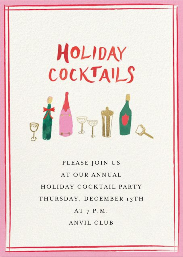 Shake Things Up - Holiday Party Invitation by Mr. Boddington's Studio