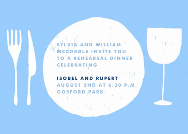 Place Setting - Rehearsal Dinner Invitation by Paperless Post