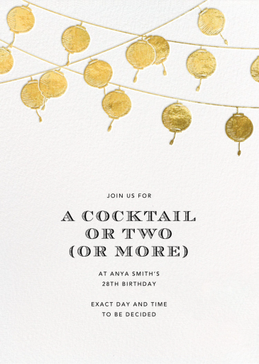 Golden String Lanterns by Paperless Post