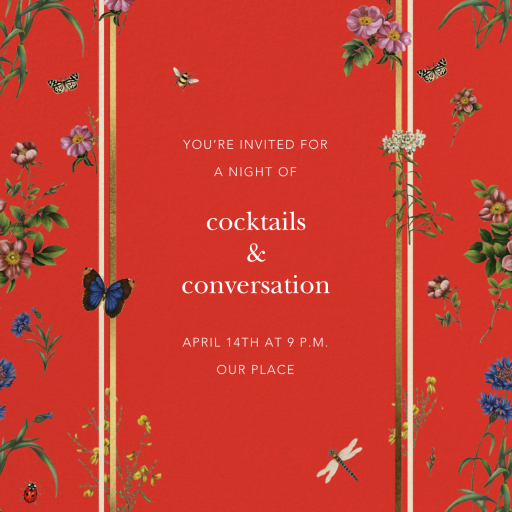 Botanical Ribbon - Business Event Invitation by Oscar de la Renta