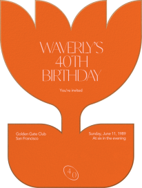 Tulip Cutout - Birthday Invitation by Both