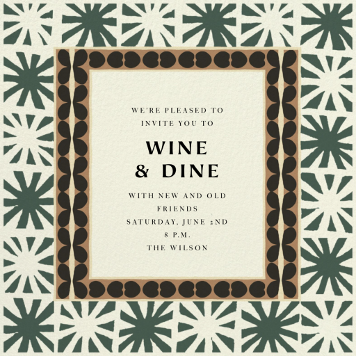 Tile Art - Party Invitation by Jungalow