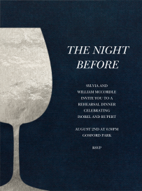 Wineglass Foil - Rehearsal Dinner Invitation by Paperless Post