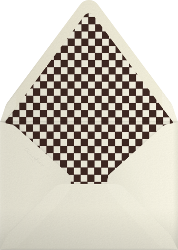 Black Palm Border Invitation Envelope