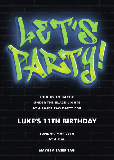 Party Tag - Invitation by Cheree Berry Paper & Design