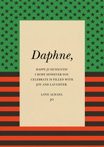 Freedom Day - Juneteenth Card by Paperless Post