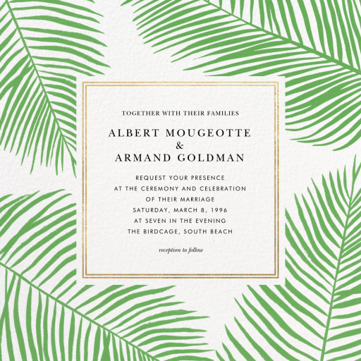 Palmier III (Invitation) - Printable Invitation by Paperless Post