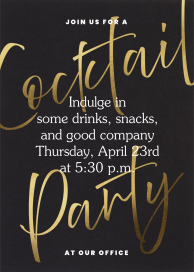 Golden Script - Business Invitation by Paperless Post