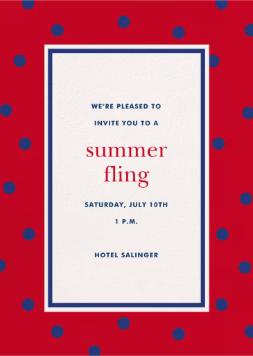 Hot Spots - Summer Party Invitation by kate spade new york