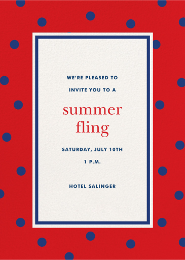 Hot Spots - Summer Party Invitation by kate spade new york