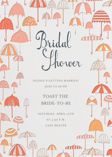 Umbrella Shower - Engagement Party Invitation by Mr. Boddington's Studio