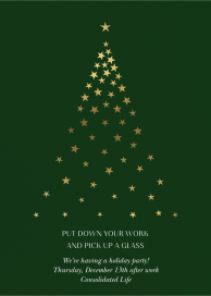 Starry Golden Tree - Corporate Holiday Party Invitation by Paperless Post