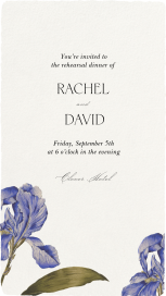 Blue Wildflowers - Rehearsal Dinner Invitation by  Monique Lhuillier