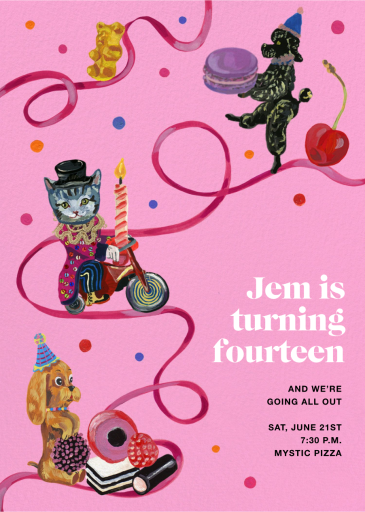 Party on the Tightrope - Birthday Invitation by Nathalie Lété