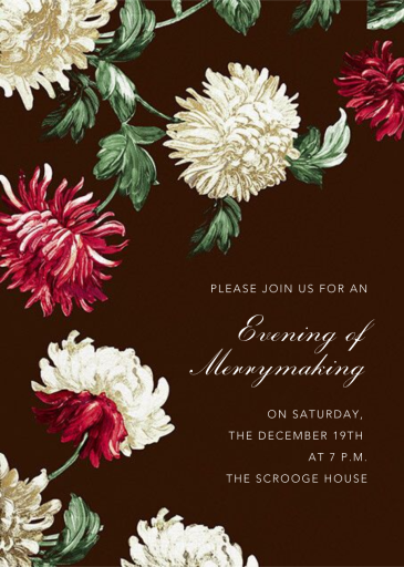 Chrysanthemum - Invitation by Oscar de la Renta