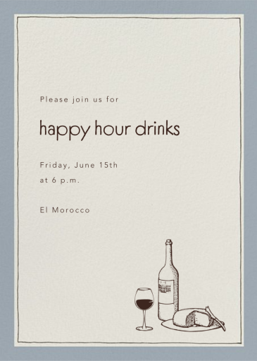 Drawn Seal Tall - Happy Hour Invitation by Paperless Post